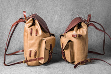 RETRO MOTORCYCLE BACKPACK MINI - camel