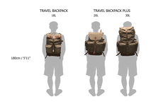 TRAVEL BACKPACK PLUS - khaki