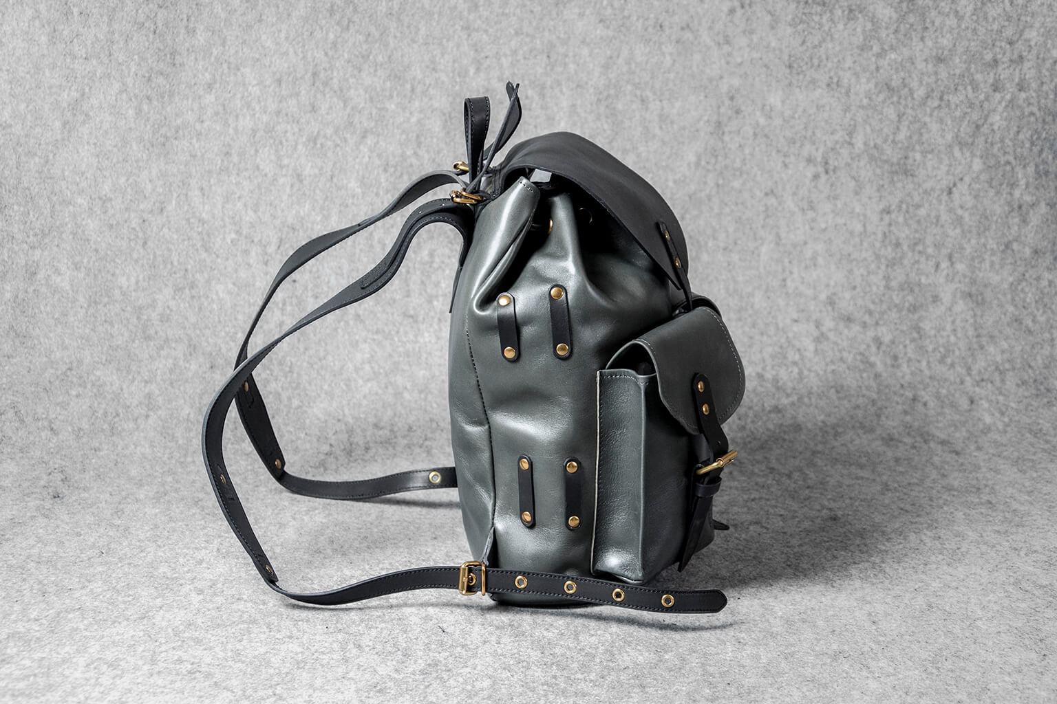 black leather backpack zippers moto designer LEWHISPER RETRO MOTORCYCLE BACKPACK MINI